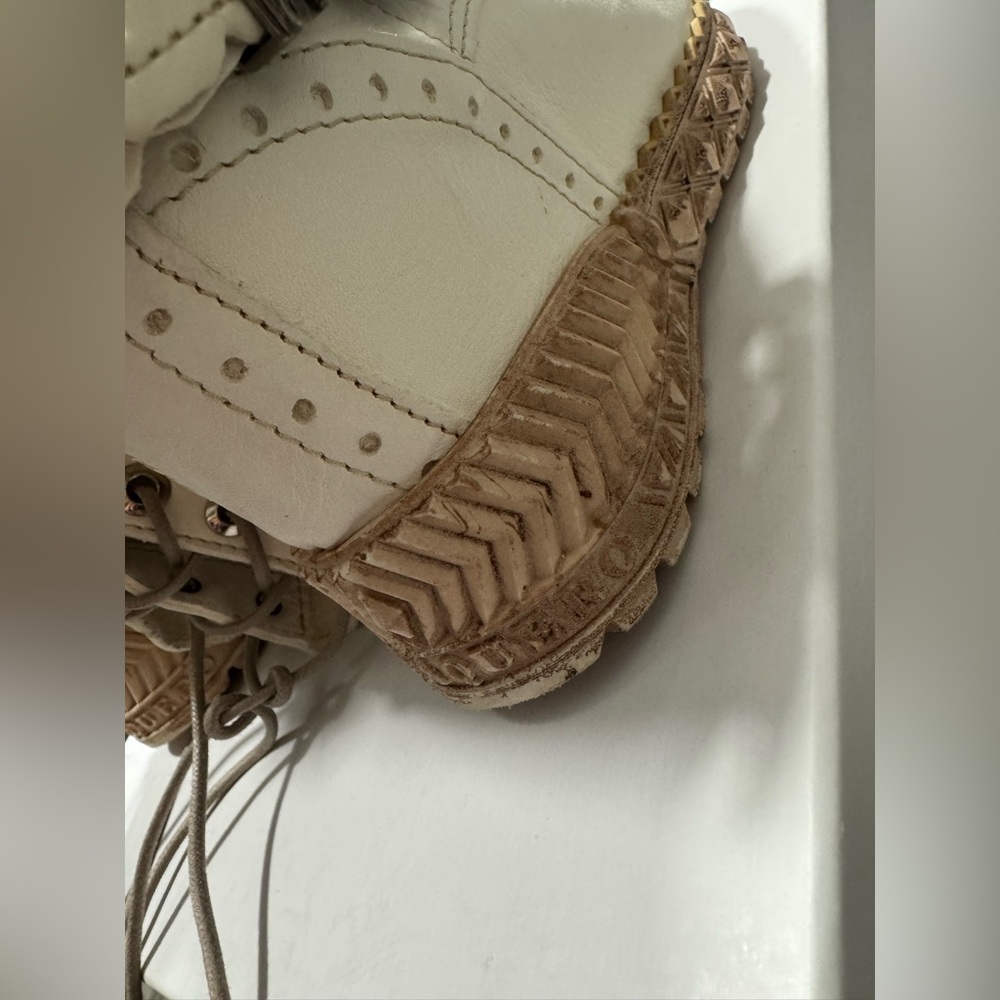 El Vaquero Italy Artemide Camel Blanche Wedge Moccasin Boots Size 40 NIB - Picture 11 of 16